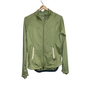 Nike active wear sweater green sz Medium full zip